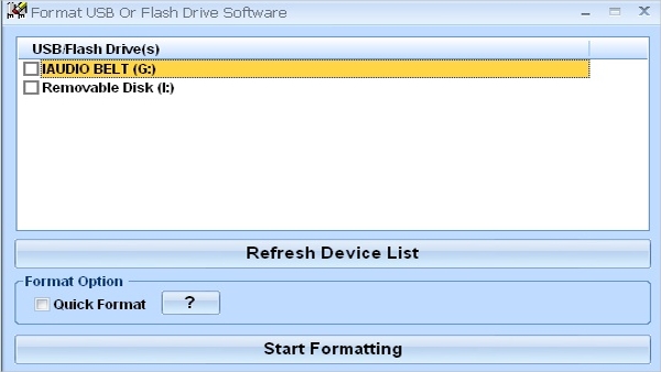 format usb flash drive software